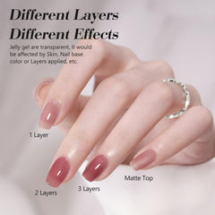 CANNI Jelly Gel Nude Brun: teinte neutre polyvalente pour tous les jours.