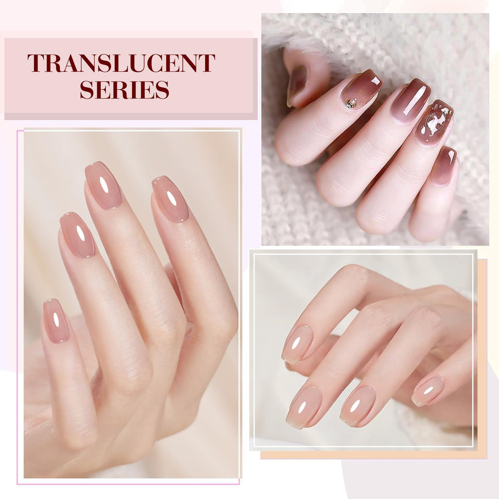 CANNI Jelly Gel Rose Translucide: nuance légère pour un effet naturel et frais.