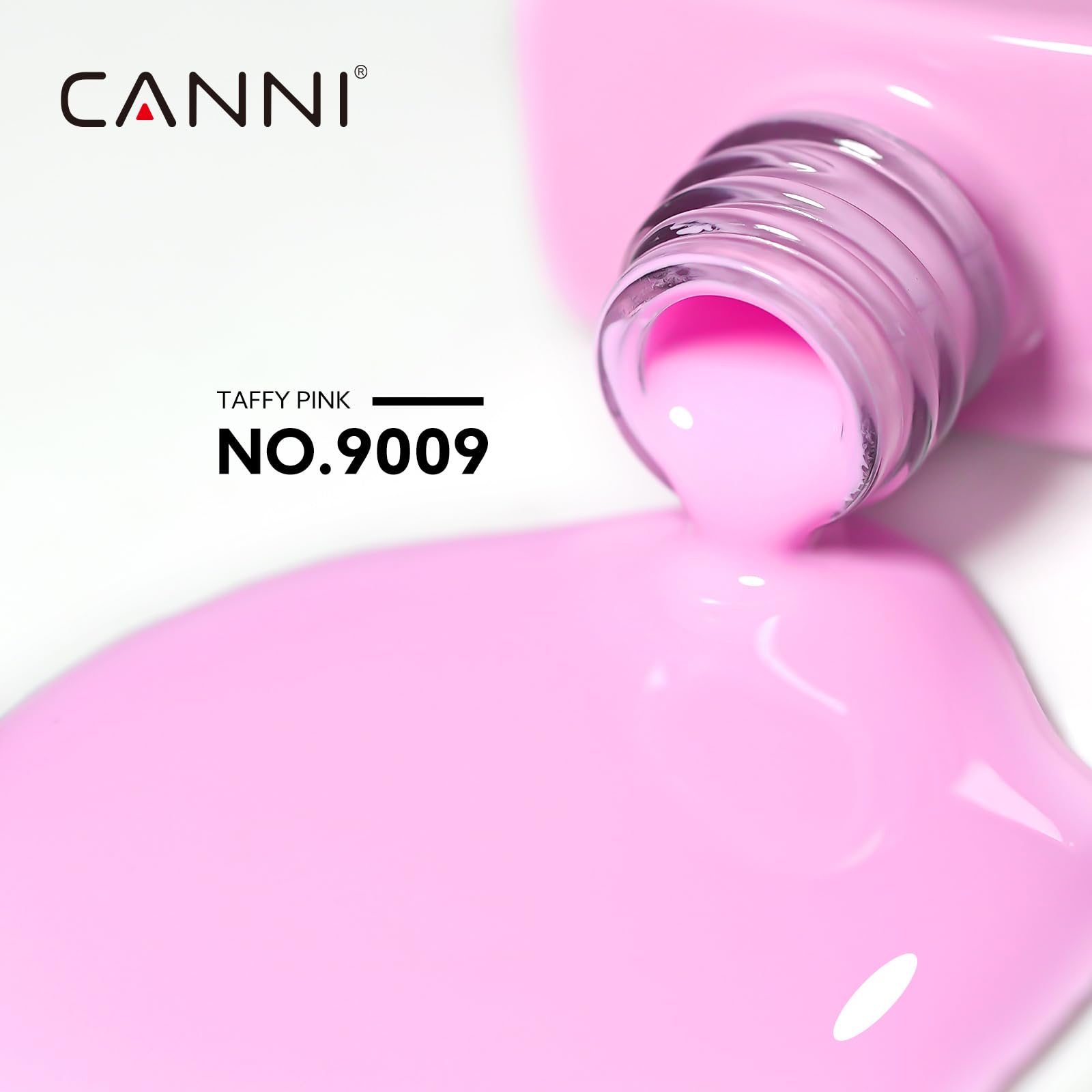 Vernis gel CANNI Pink, application fluide pour une couleur homogène.