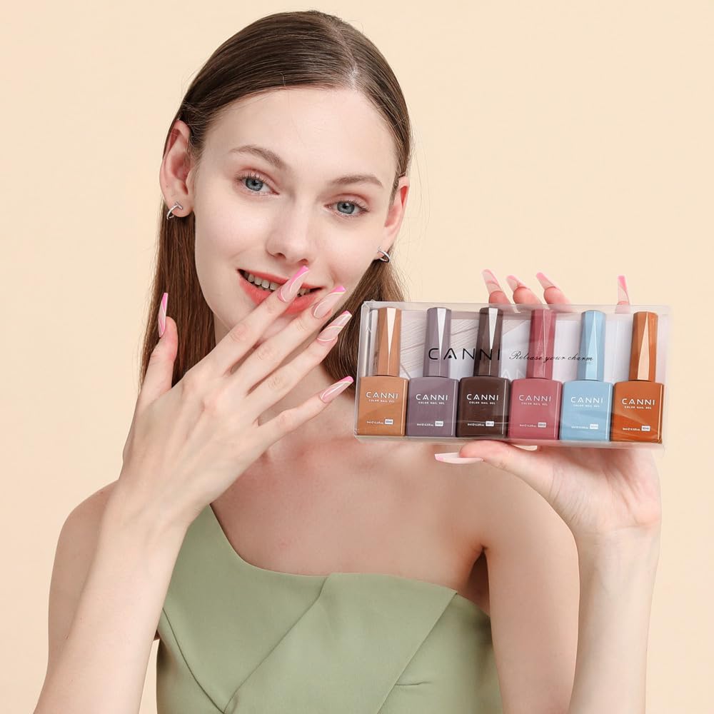 CANNI sable nude brown gel polish bottle for subtle nails