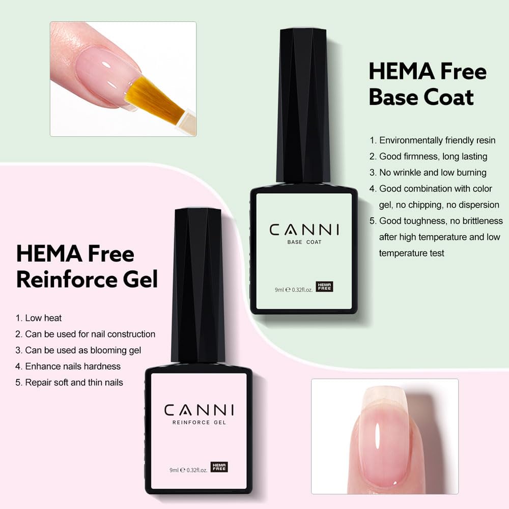 CANNI soak-off LED gel polish for easy removal and quick refreshes.