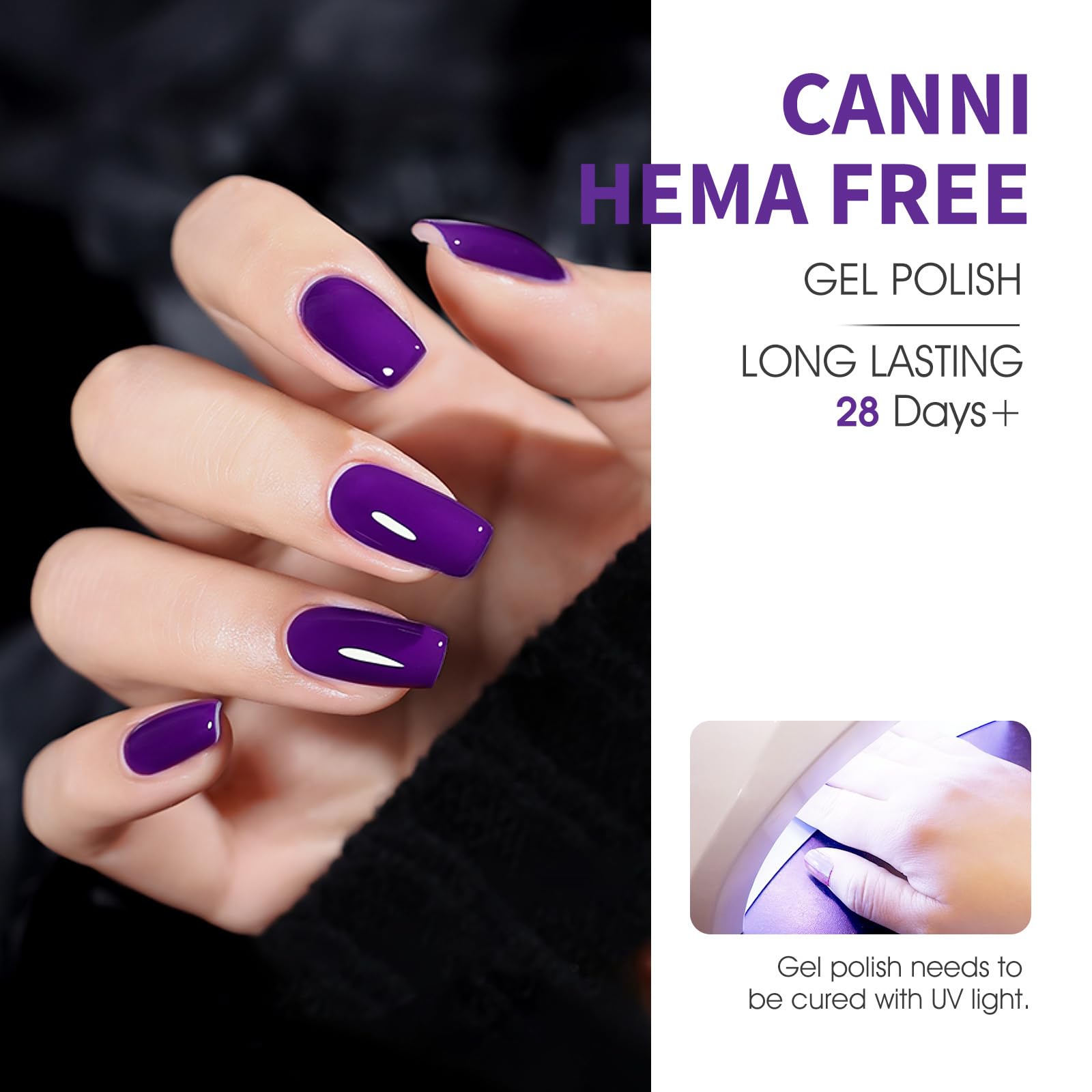CANNI vernis gel application à domicile avec flacons faciles pour une manucure rapide