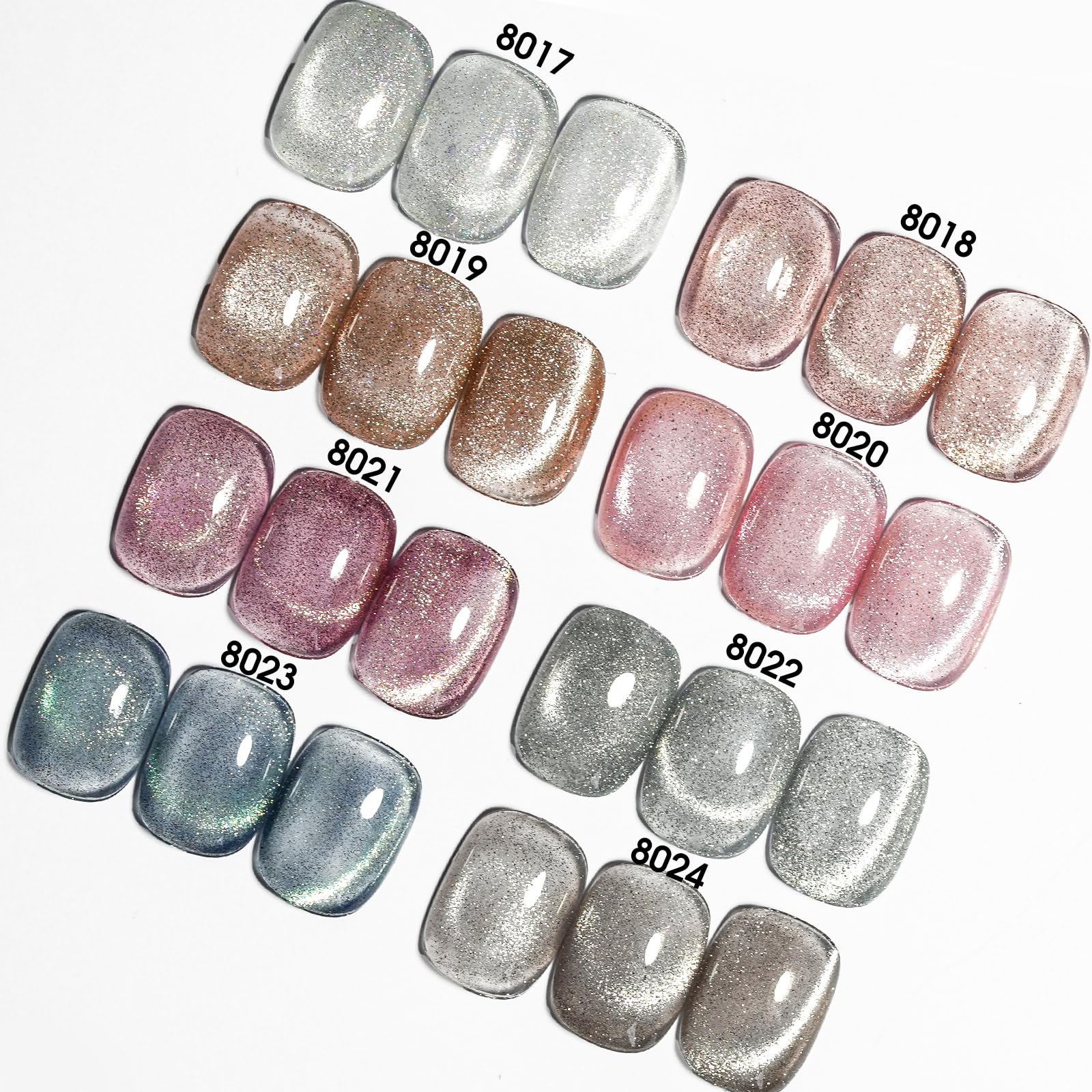 CANNI vernis gel effet œil de chat bleu translucide, rendu profond et lumineux.
