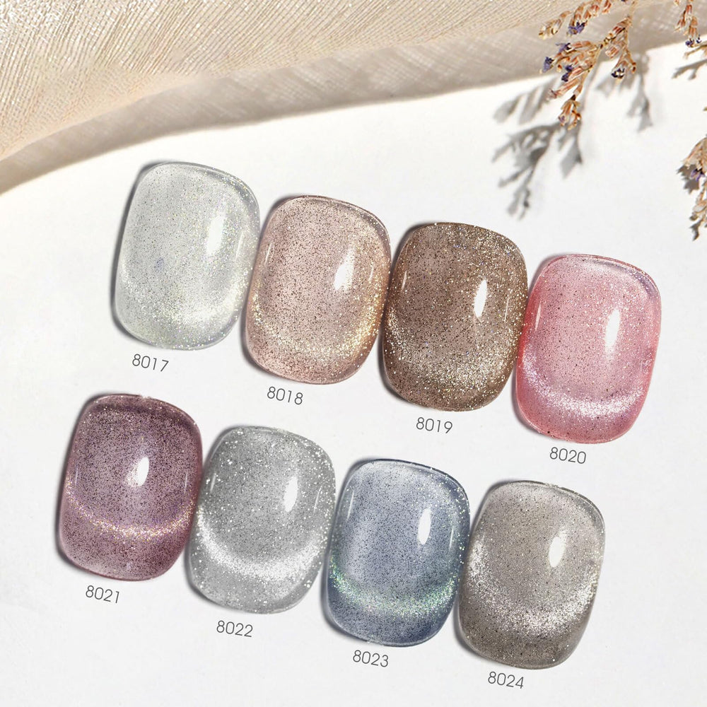 CANNI vernis gel effet œil de chat vert émeraude translucide, look audacieux.
