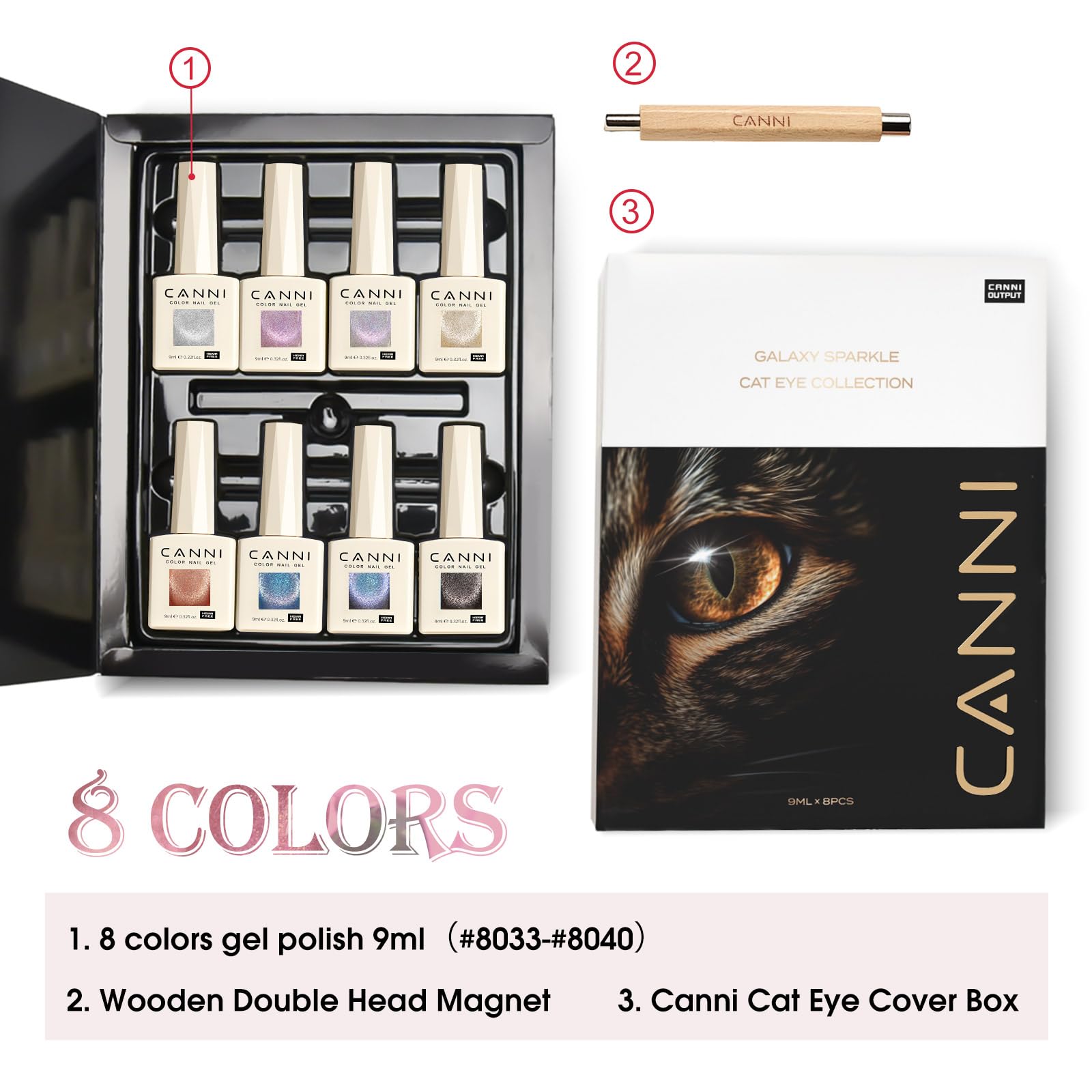 CANNI vernis gel œil de chat violet, style chic et élégant.