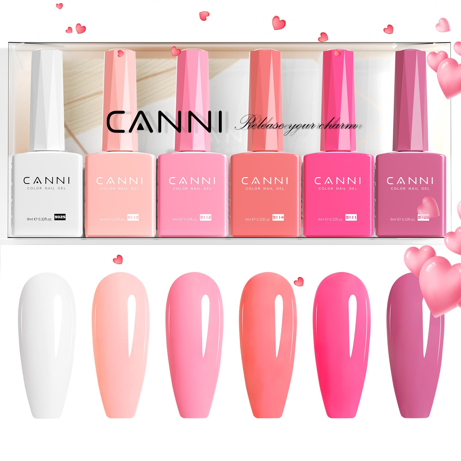 CANNI vernis gel rose, application facile et rapide.