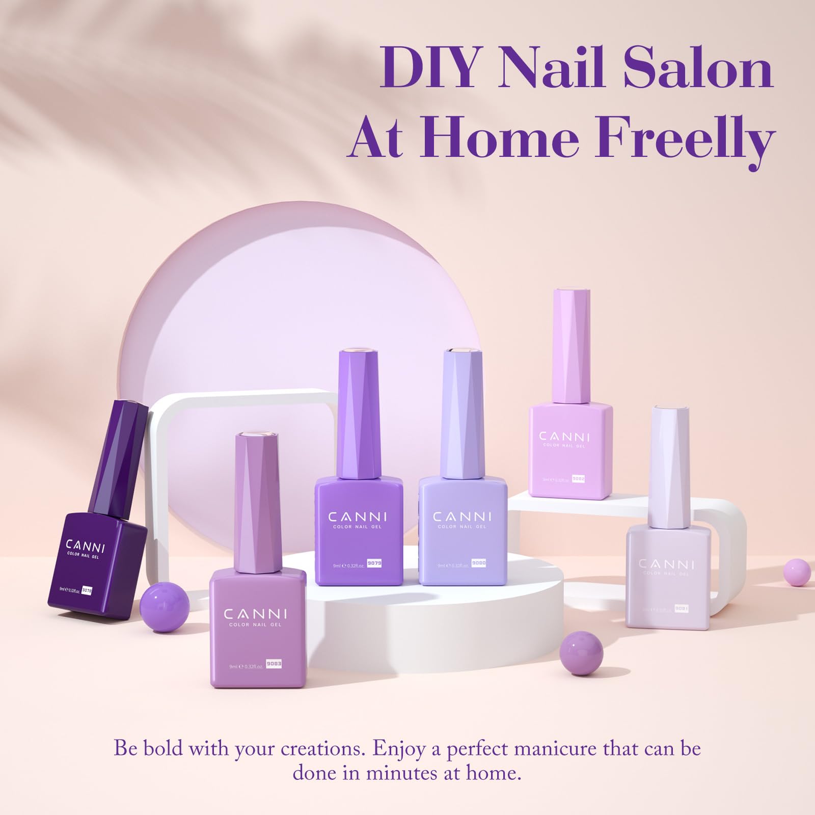 CANNI vernis gel six teintes flacons colorés pour des ongles harmonieux