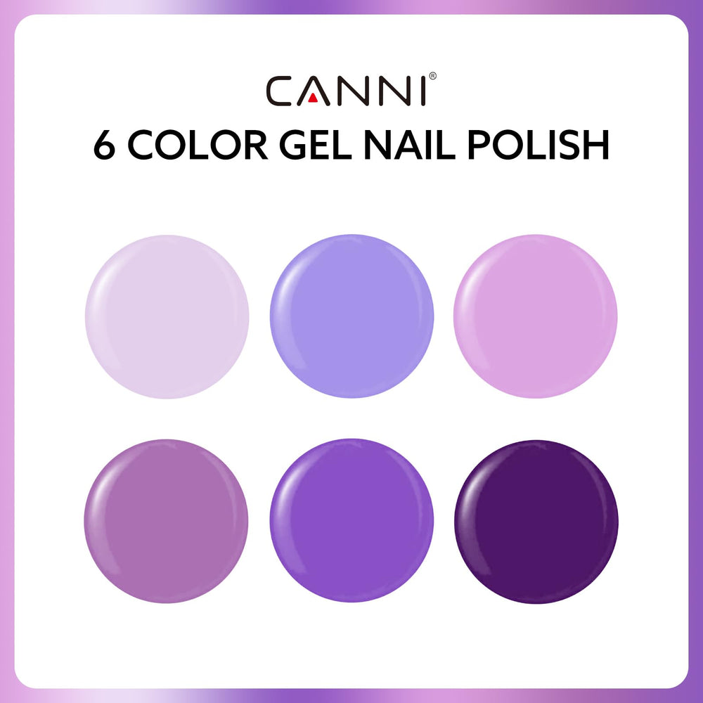 Vernis gel violet foncé CANNI – couleur profonde pour manicure élégante.