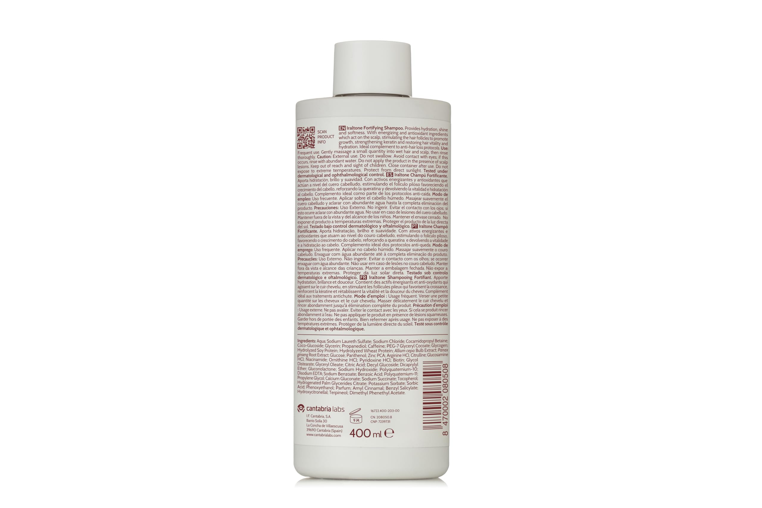 IRALTONE massage-chevelu: stimulation douce du cuir chevelu.