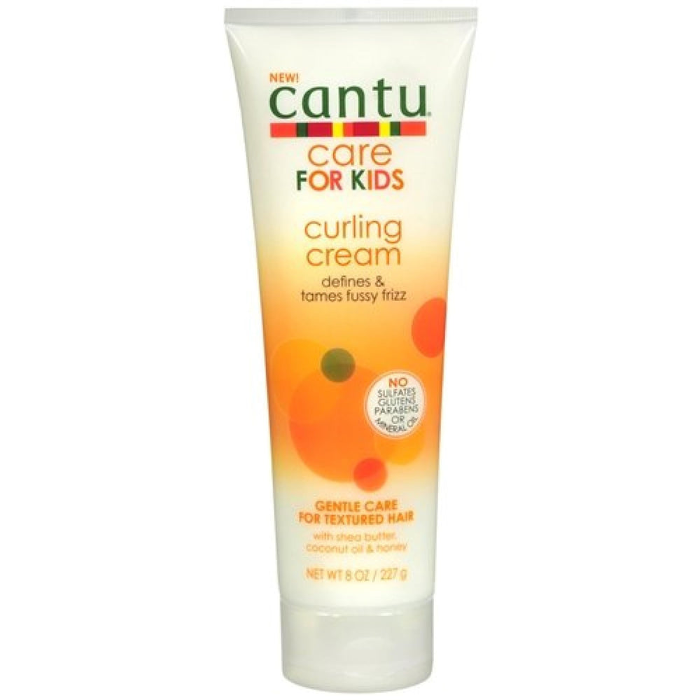 Cantu Crème boucles enfants, bouteille 8 oz, soin doux pour cheveux texturés.