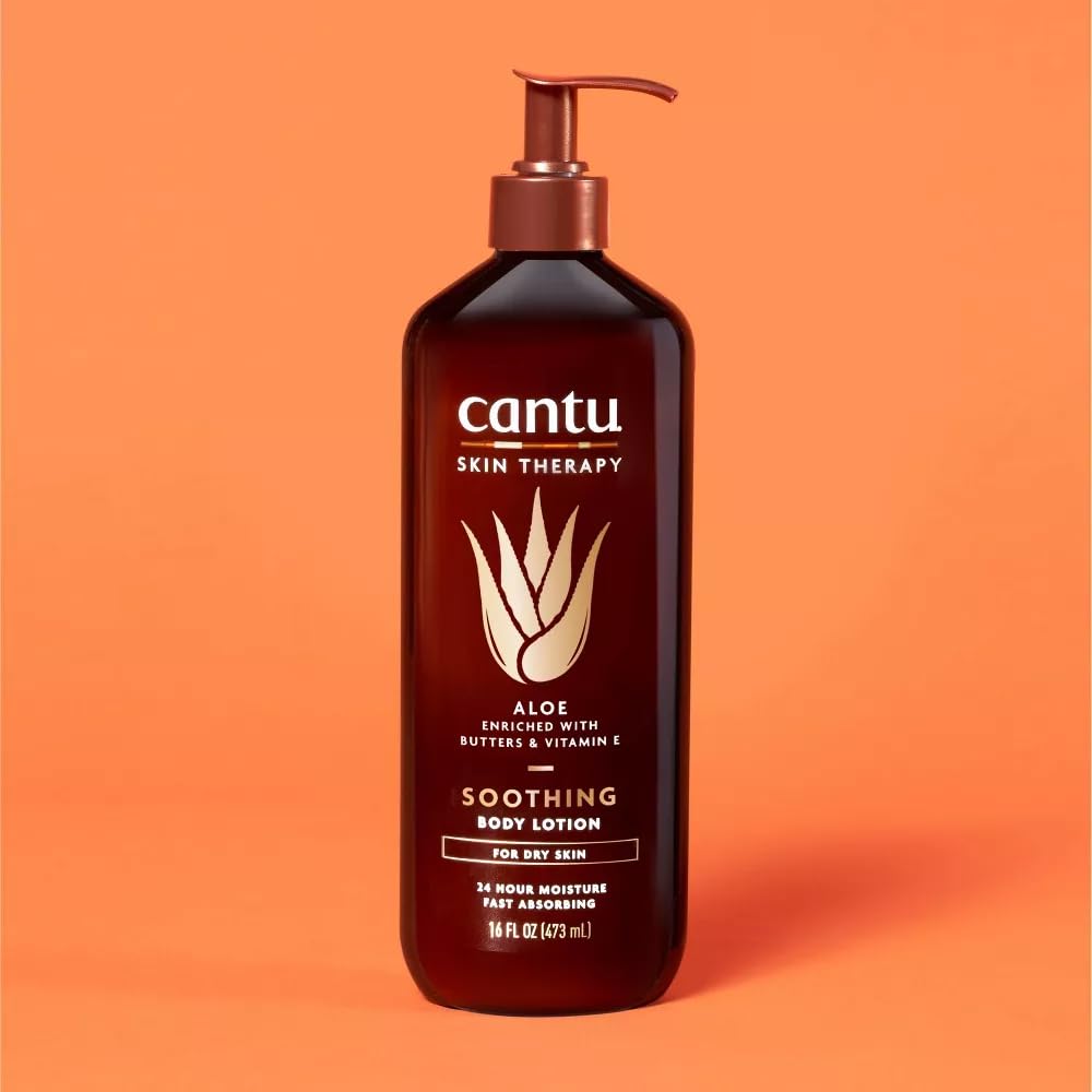 Lotion Cantu Aloe Vera, texture non grasse facilitant l’application et absorption rapide.