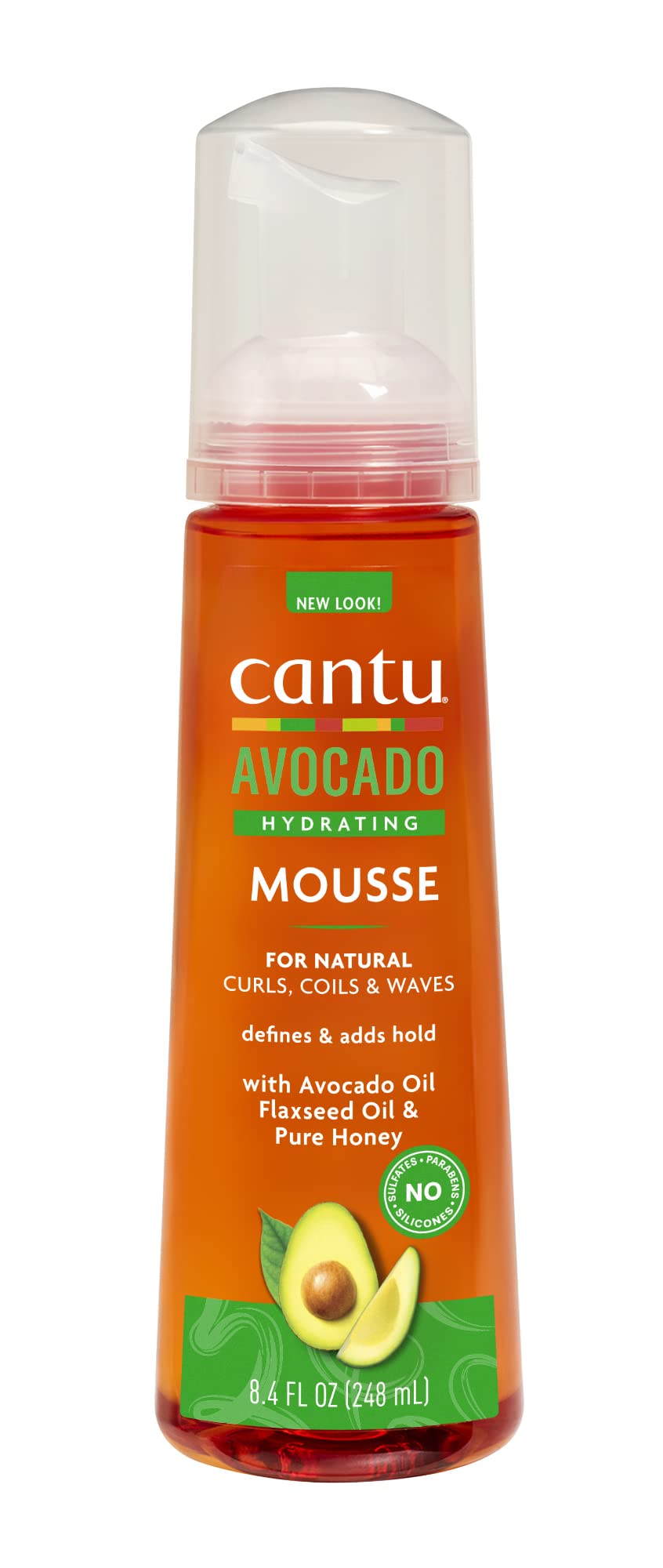 Cantu mousse hydratante à l’avocat – bouteille prête à hydrater vos cheveux au quotidien.