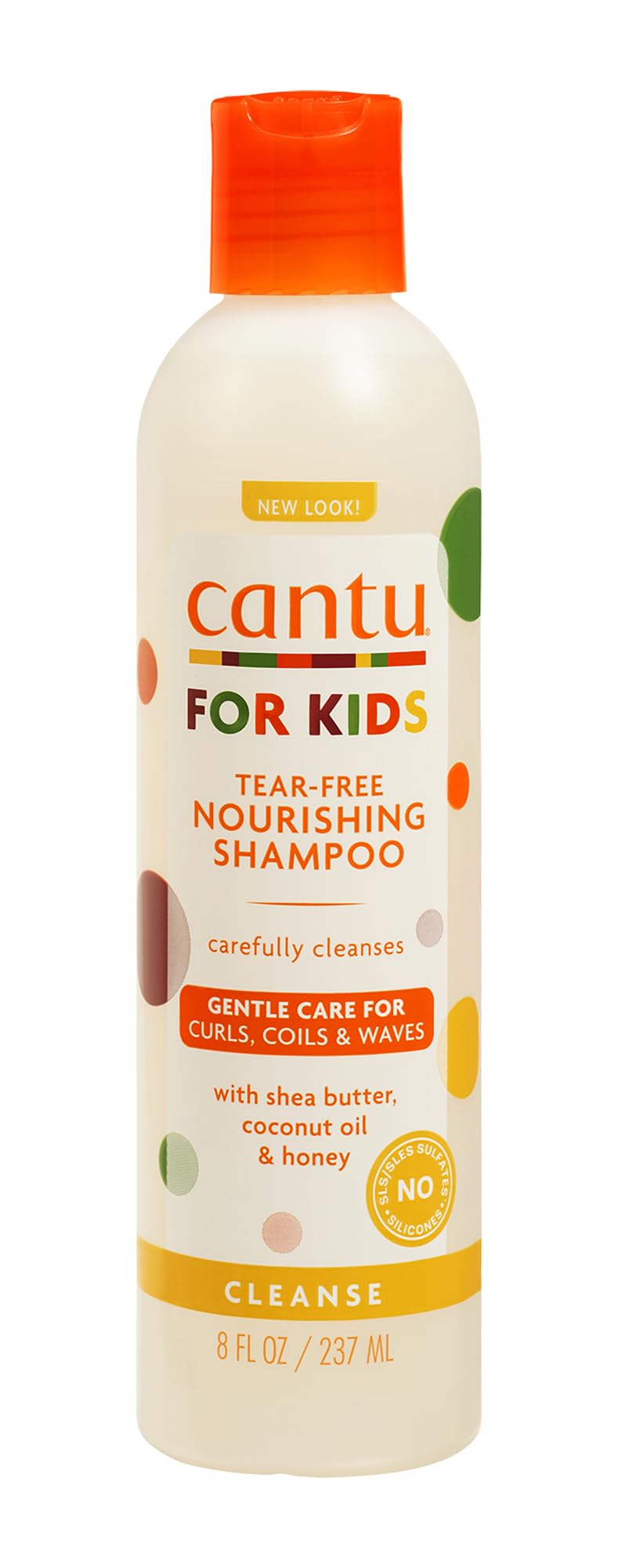 Shampoing nourrissant Cantu pour enfants, bouteille en vue, douceur et hydratation.