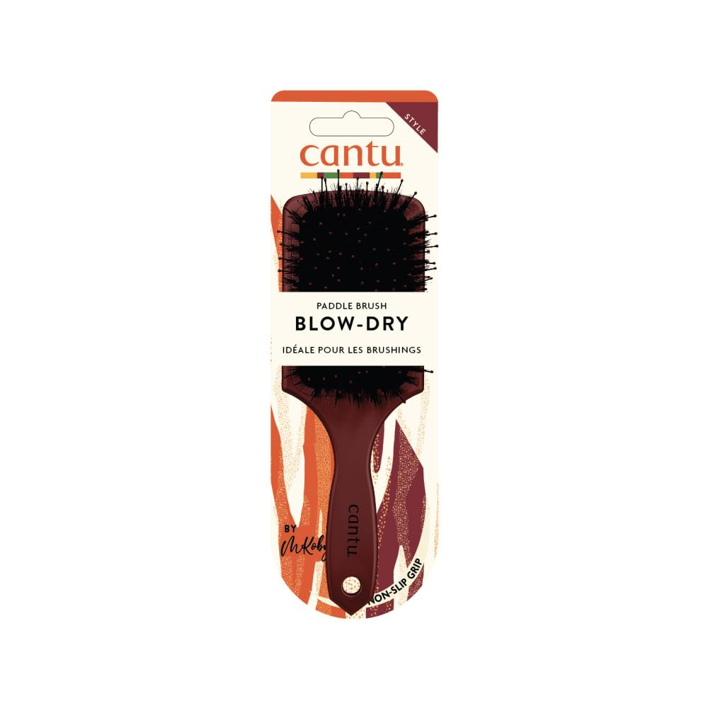 Brosse paddle Cantu Smooth Thick Hair démêle les cheveux épais et répartit les huiles.