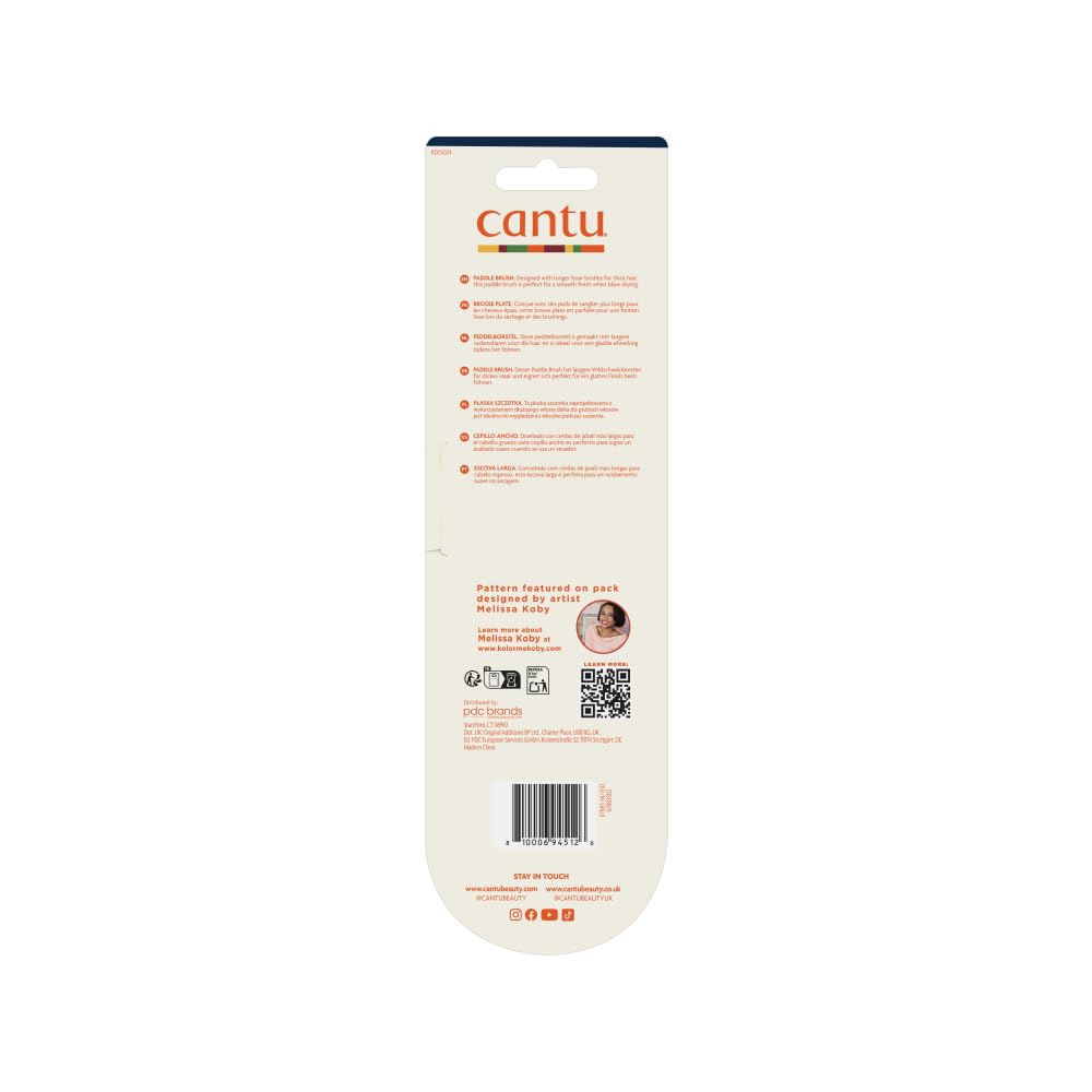 Brosse paddle Cantu Smooth Thick Hair pour cheveux longs, démêlage facile et entretien quotidien.