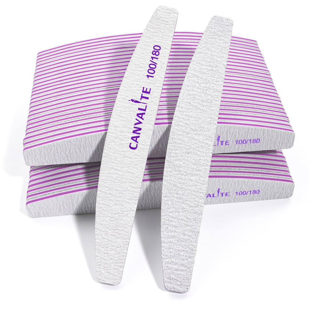 CANVALITE lime double-face, grain 100/180, idéal pour limer et façonner les ongles.