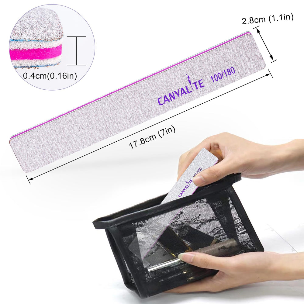 Ensemble CANVALITE de 25 limes professionnelles pour salon et maison