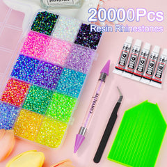 CANVALITE kit complet avec outils et strass pour nail art