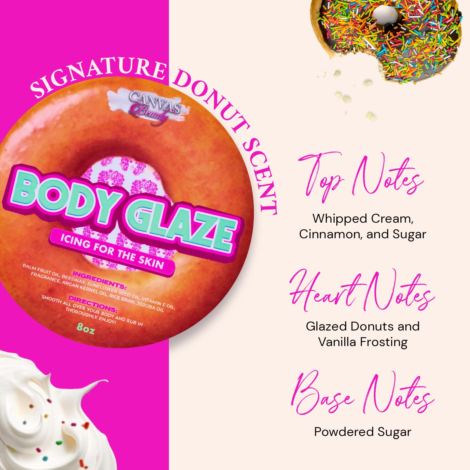 Texture crème veloutée Canvas Beauty Body Glaze pénètre rapidement