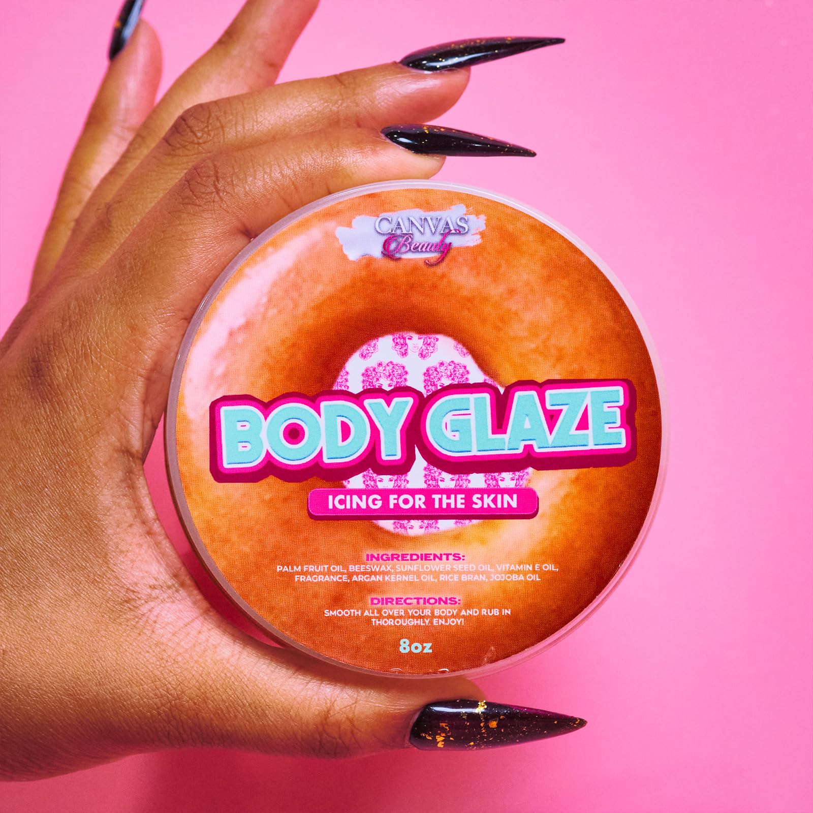 Peau lumineuse après application Canvas Beauty Body Glaze