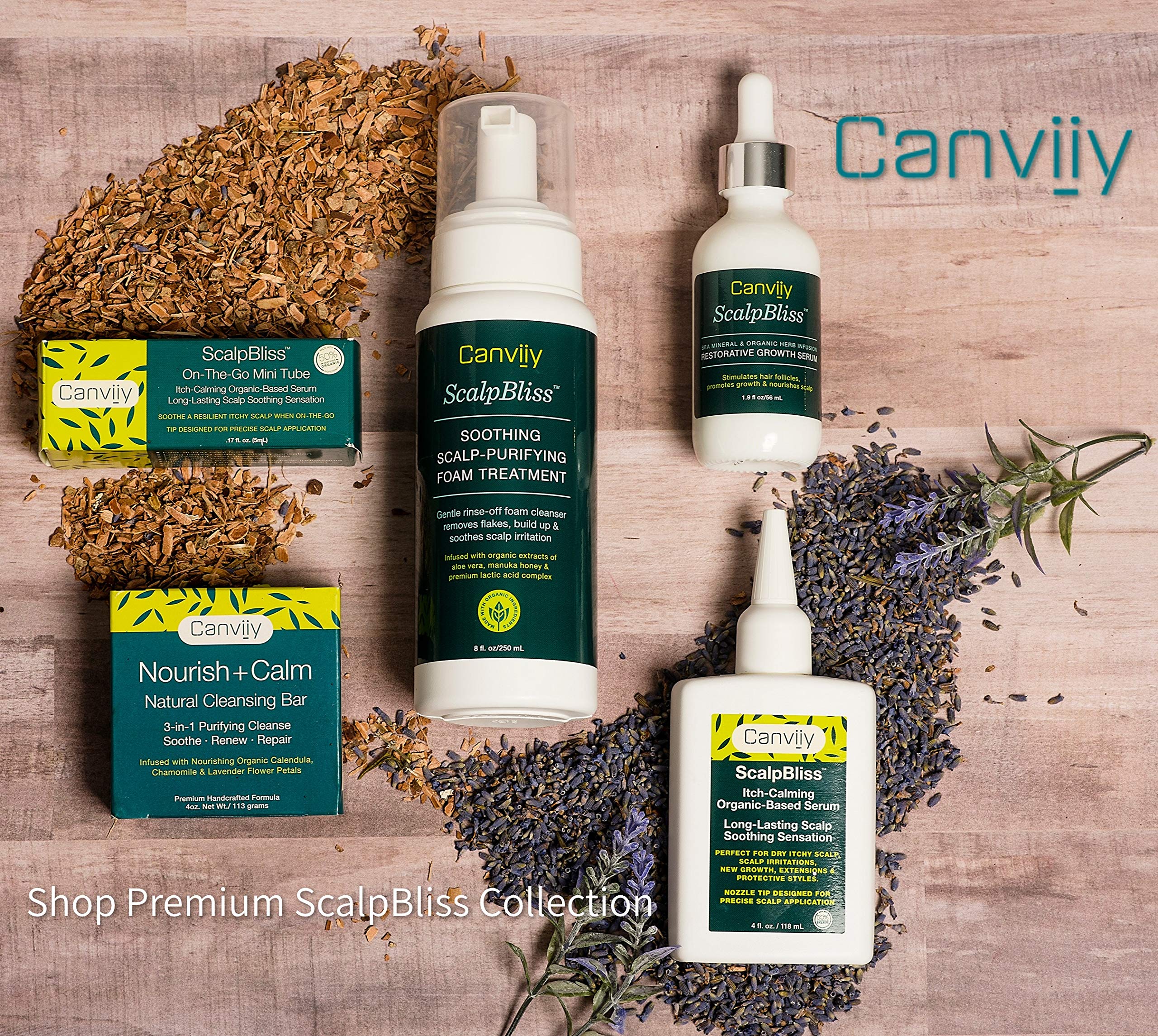 Canviiy ScalpBliss: routine rapide pour cuir chevelu sec et irrité