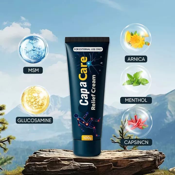 Capacare Original Neuropathy Cream menthol-glucosamine provides cooling joint support.