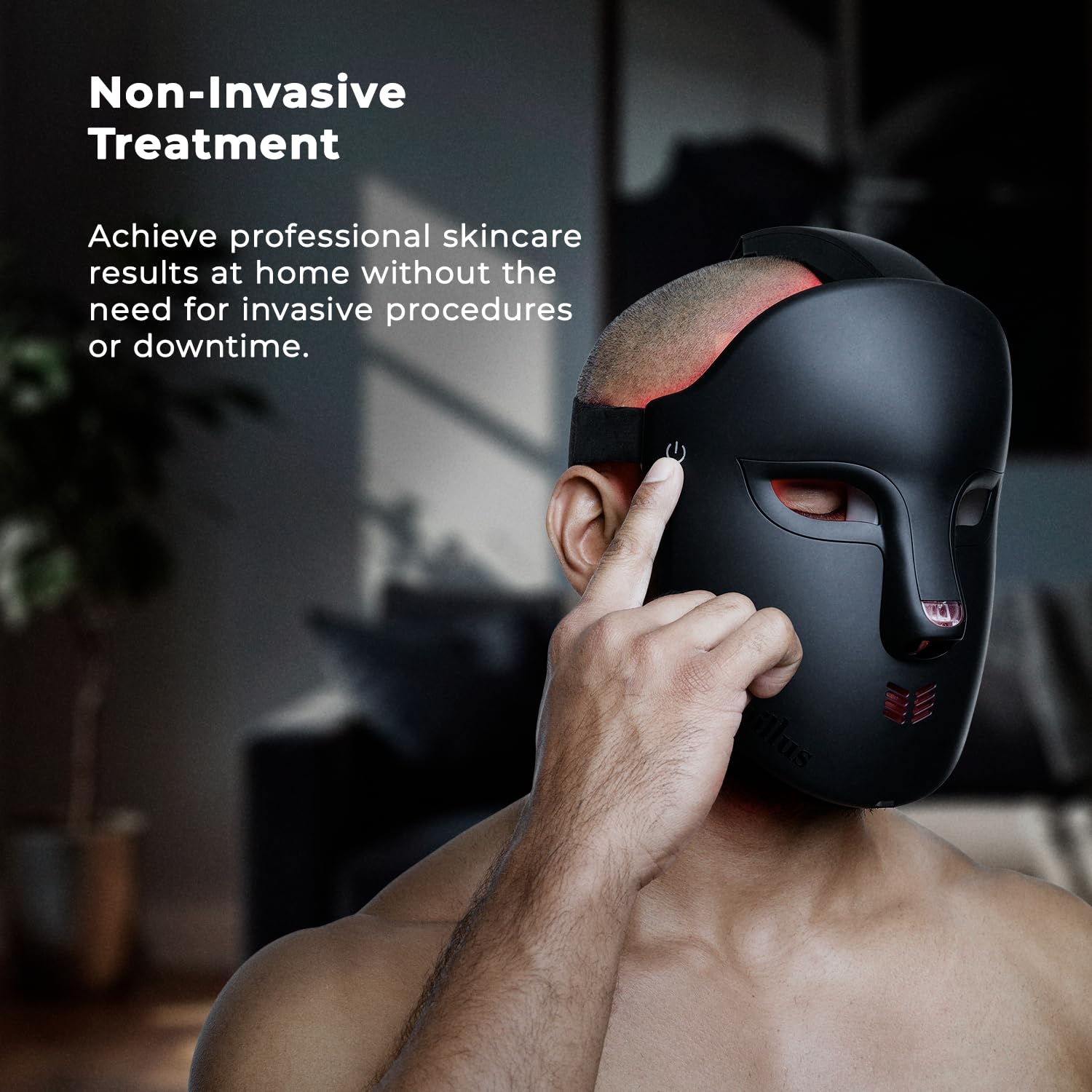 Capillus détail diodes lumineuses montrant le soin du visage