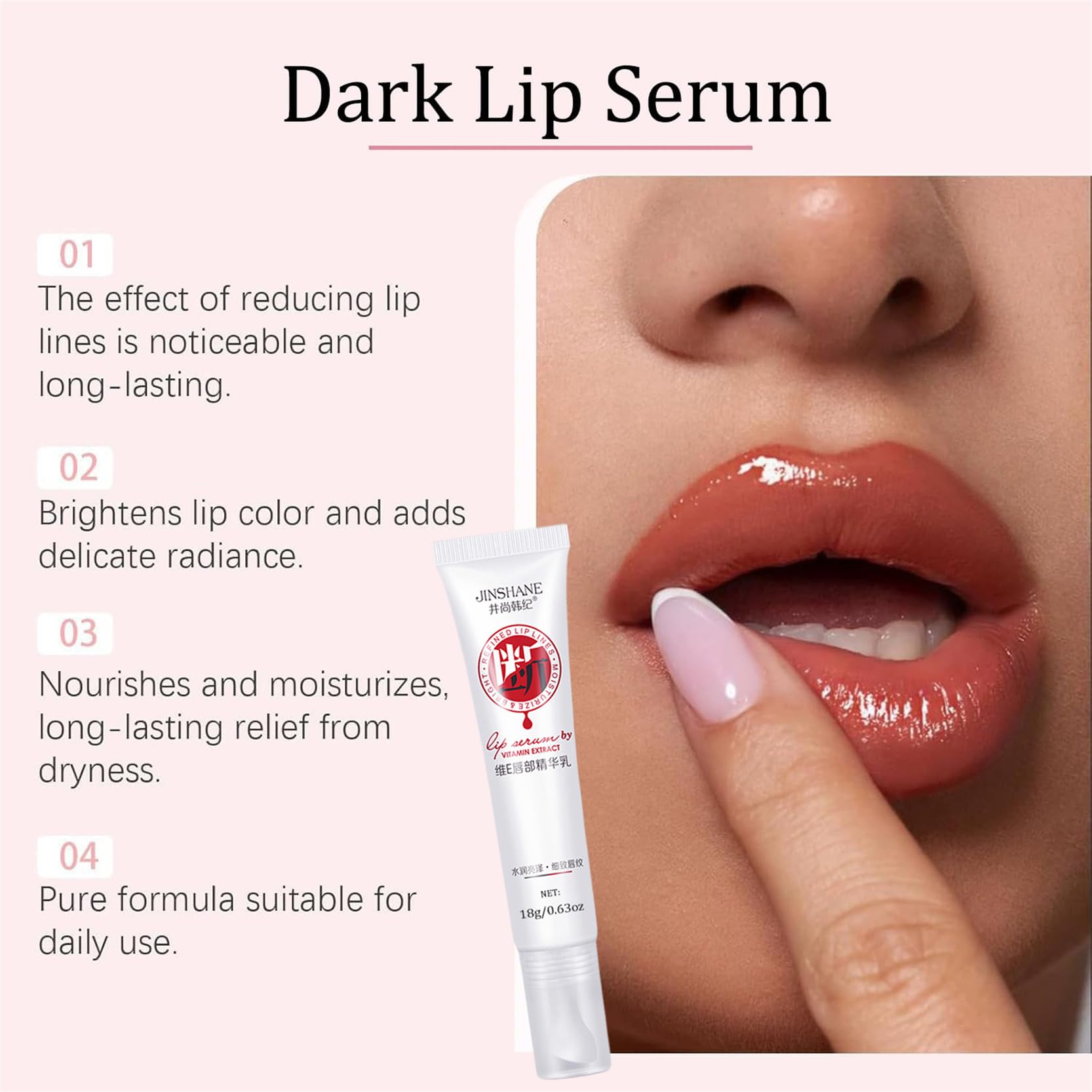 Cappuvini Jinshane Serum Levres Texture soyeuse pour soin quotidien