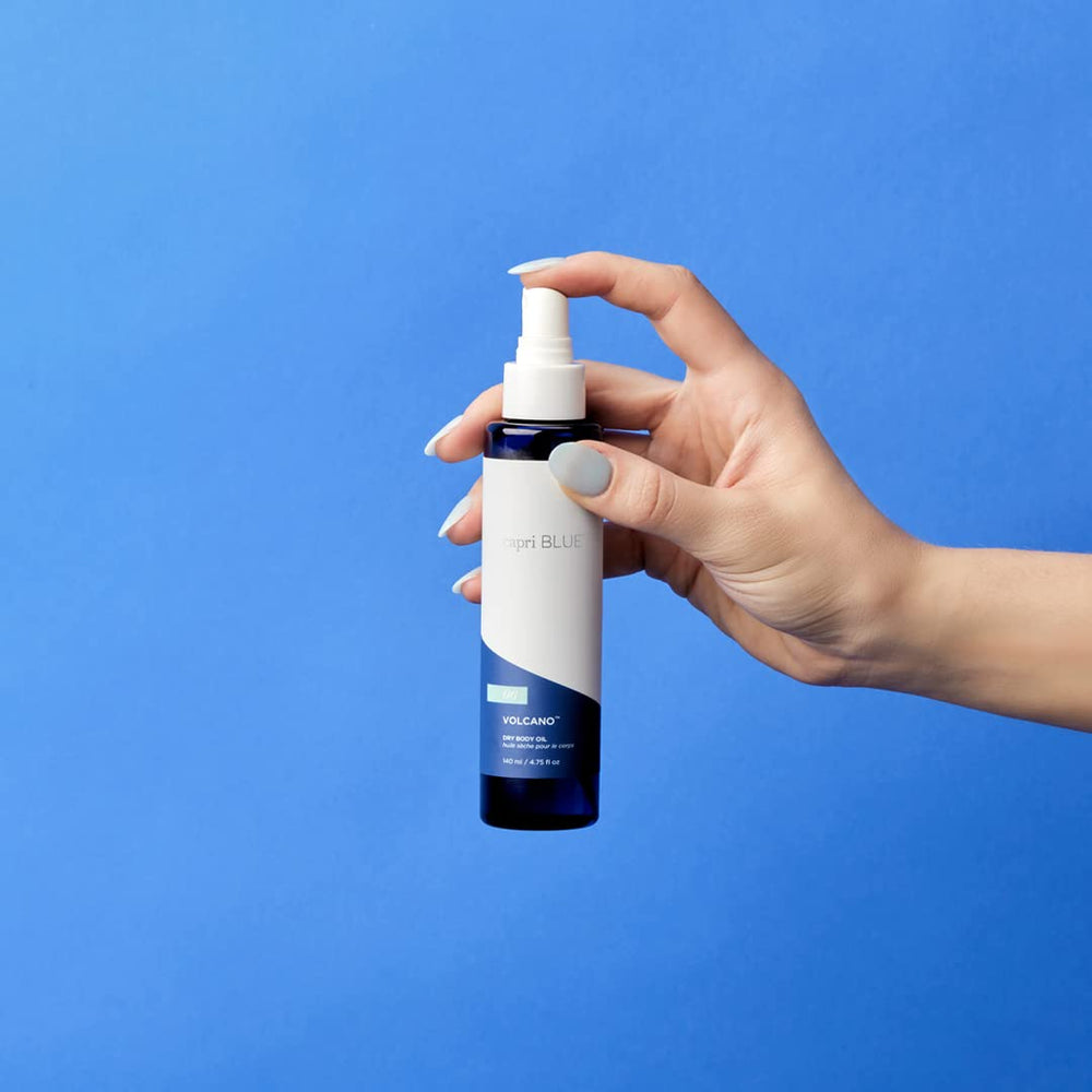 Capri Blue Blue Jean — huile sèche pour le corps, texture légère et hydratation efficace.