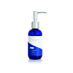 Capri Blue Volcano, bouteille-pompe bleue, savon mains hydratant au parfum tropical.