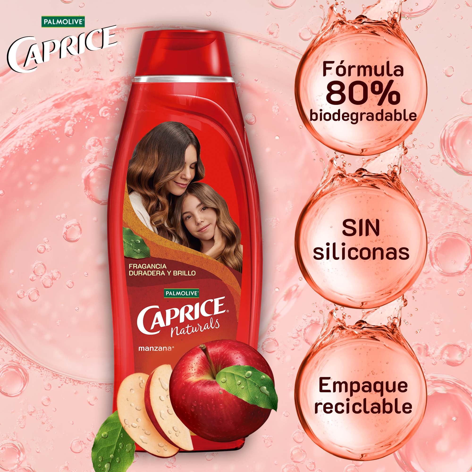 Caprice Naturals Pomme — extraits naturels, soin doux et respectueux de vos cheveux.