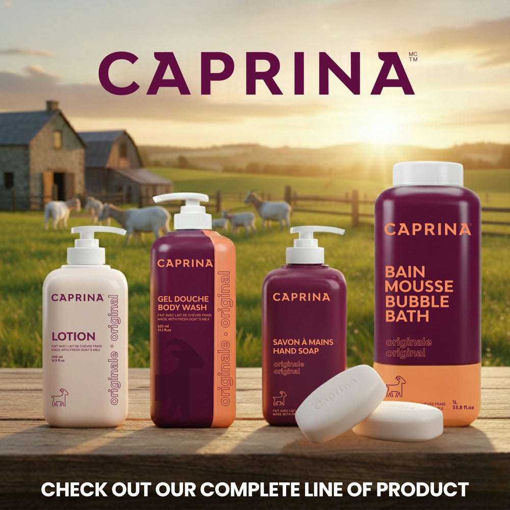 Caprina Formule biodégradable – savon solide écologique et durable.