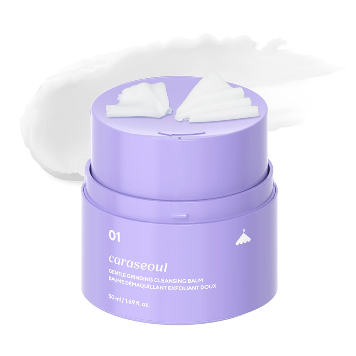 caraseoul baume nettoyant twist-up, emballage pratique en voyage et sans fuite.