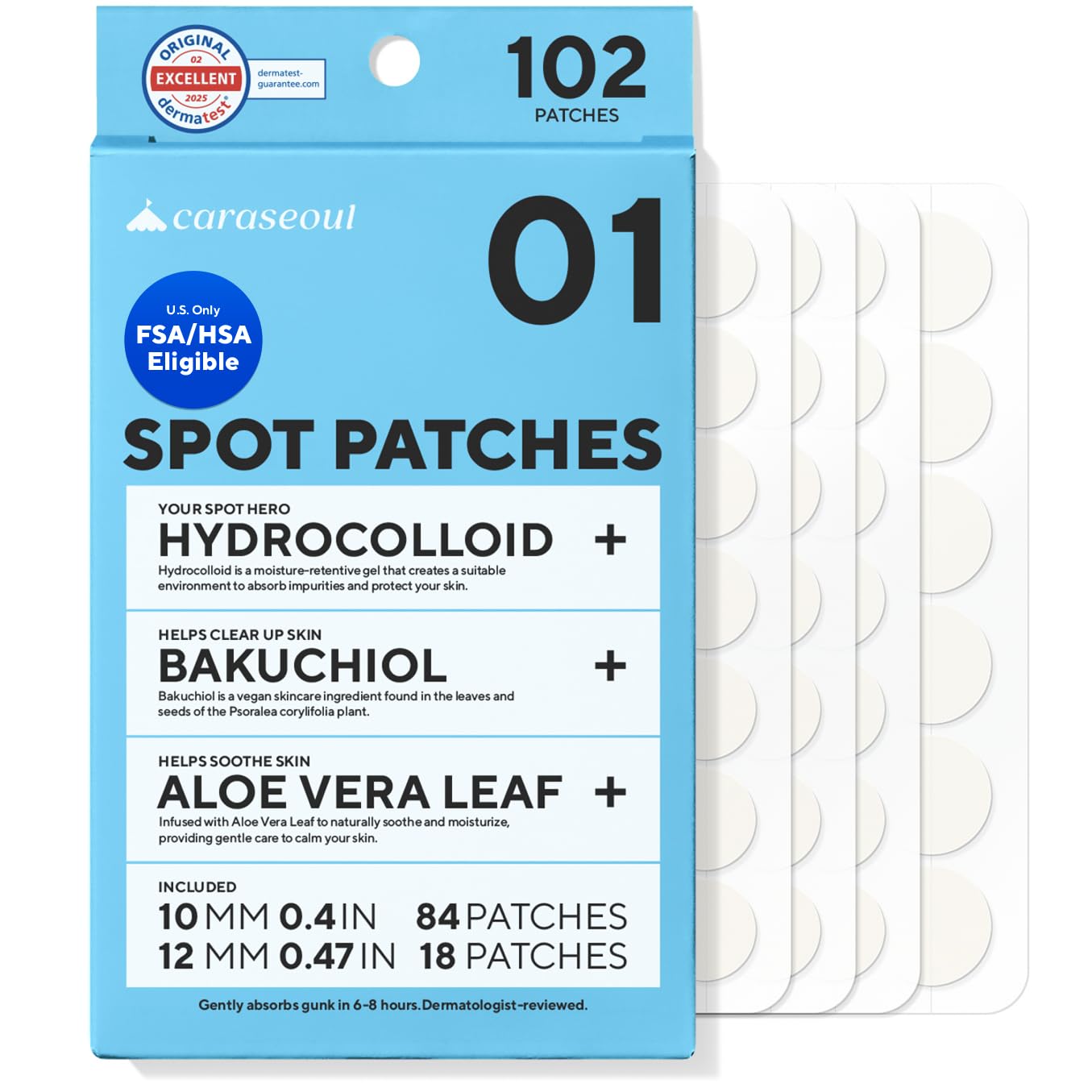 Pansement acné caraseoul bakuchiol aloe pour peau plus nette.