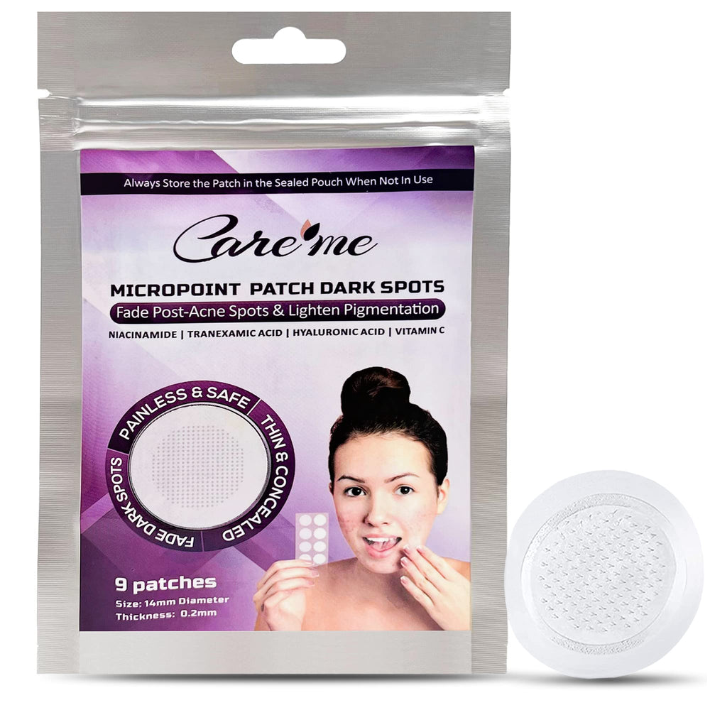 Care me Microdart pansement taches post-acné, réduction visuelle attendue.