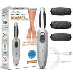 Care me pied électrique, tête diamant extra grossière pour callosités tenaces.