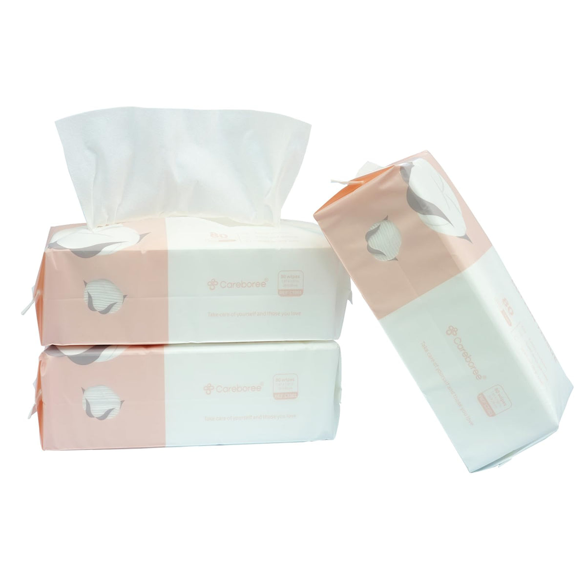Careboree-tissu-visage-seche-epais offre un emballage pratique pour voyage.