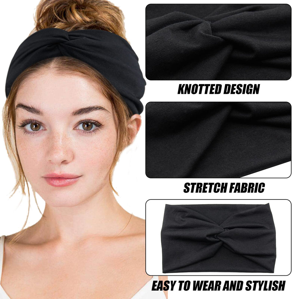 Carede bandes-tete-noires-absorption: couvre-chef large pour cheveux volumineux