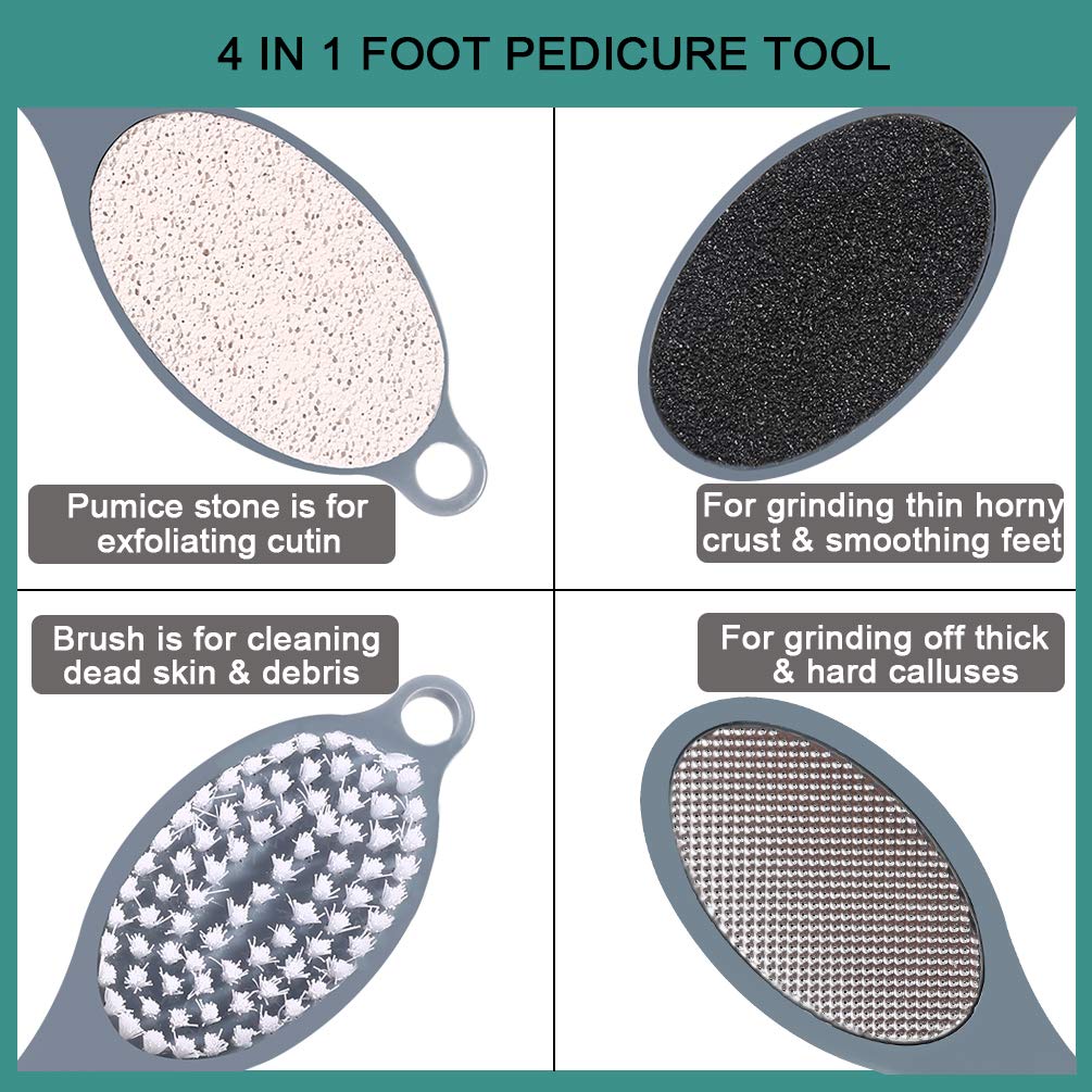 CAREHOOD papier poncer pieds gris, lisse les contours et affine la peau.