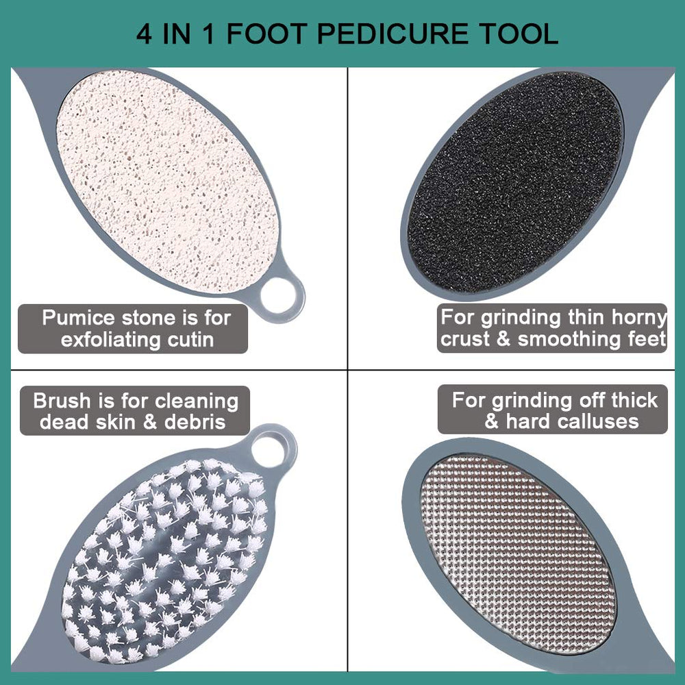 CAREHOOD papier poncer pieds gris, lisse les contours et affine la peau.
