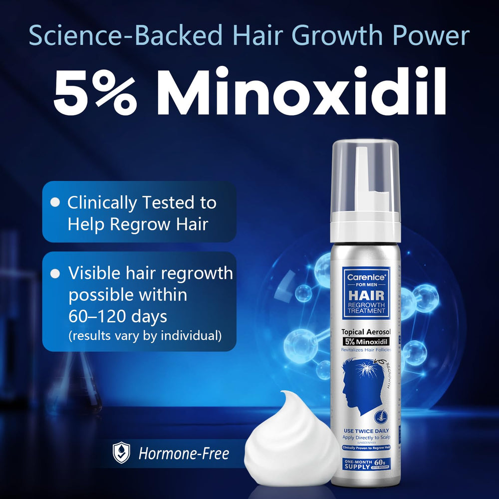 CARENICE Minoxidil Mousse pompe pratique dosage précis
