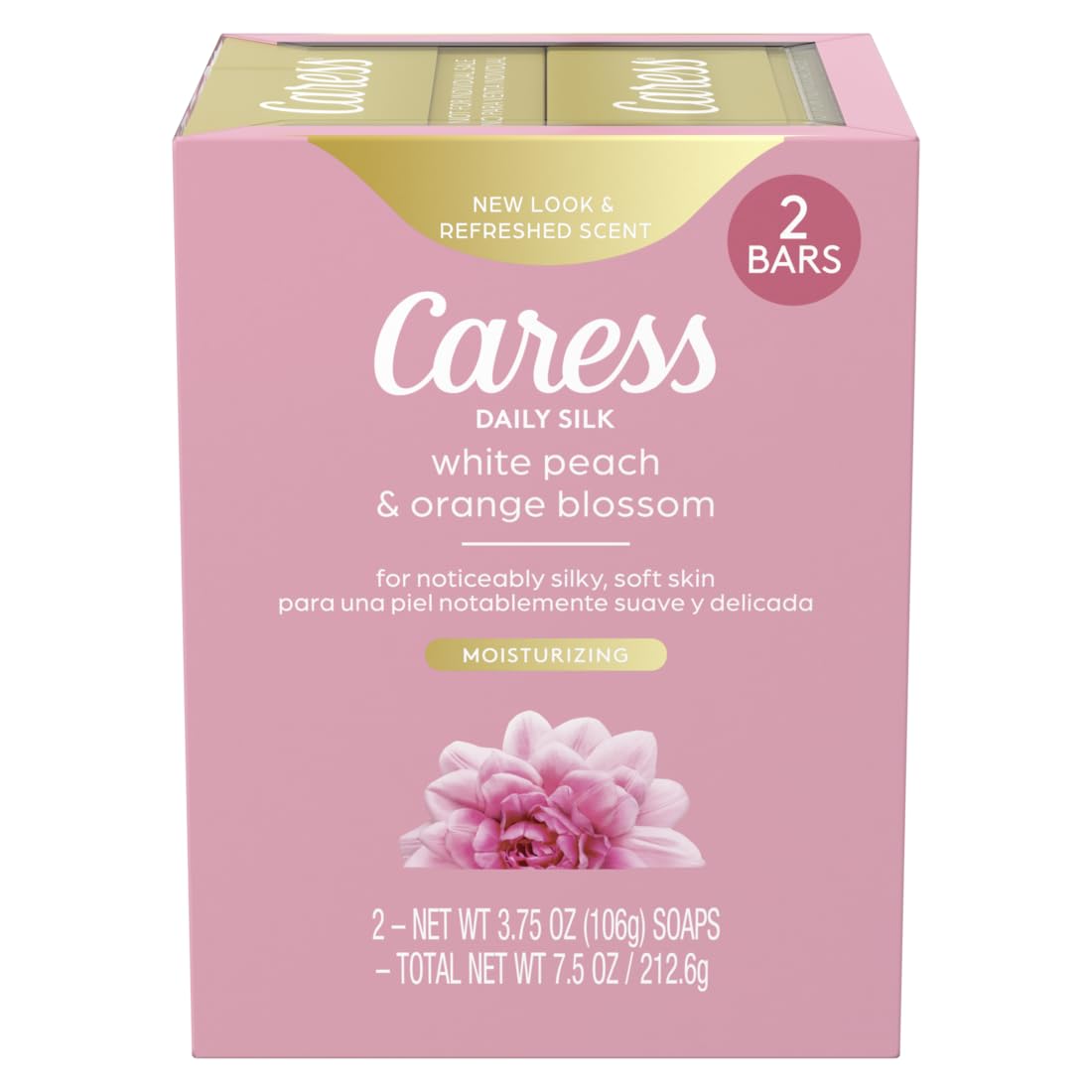 Caress Soie Quotidienne: savon-barre crèmeuse prêt au rituel douche.