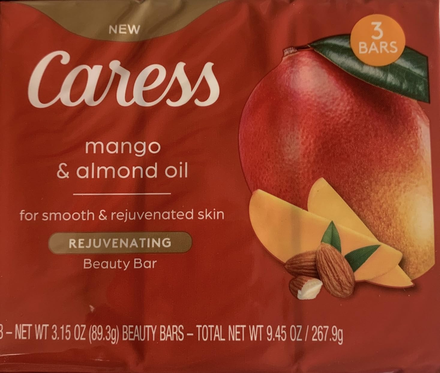 Caress Mangue et Huile d'Amande : barre savonneuse hydratante et douce pour la peau