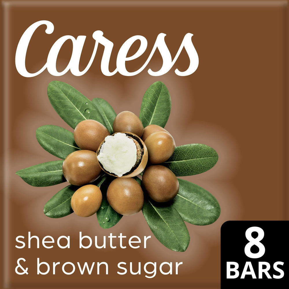 Caress Shea Butter Brown Sugar Beauty Bar multi-pack image highlights value and routine versatility
