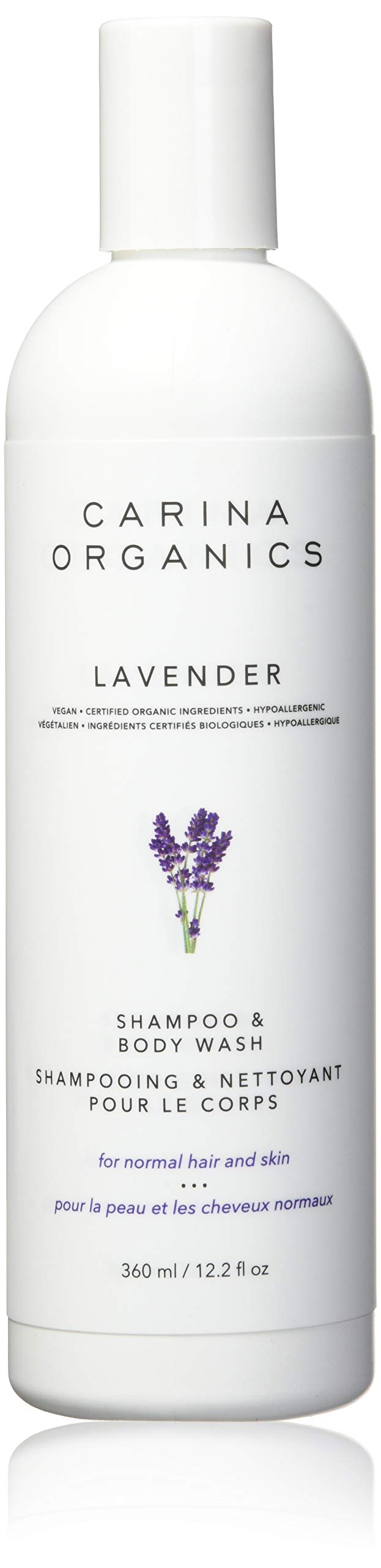 Carina Organics Lavande - bouteille-shampoo-douche, parfum apaisant pour routine quotidienne