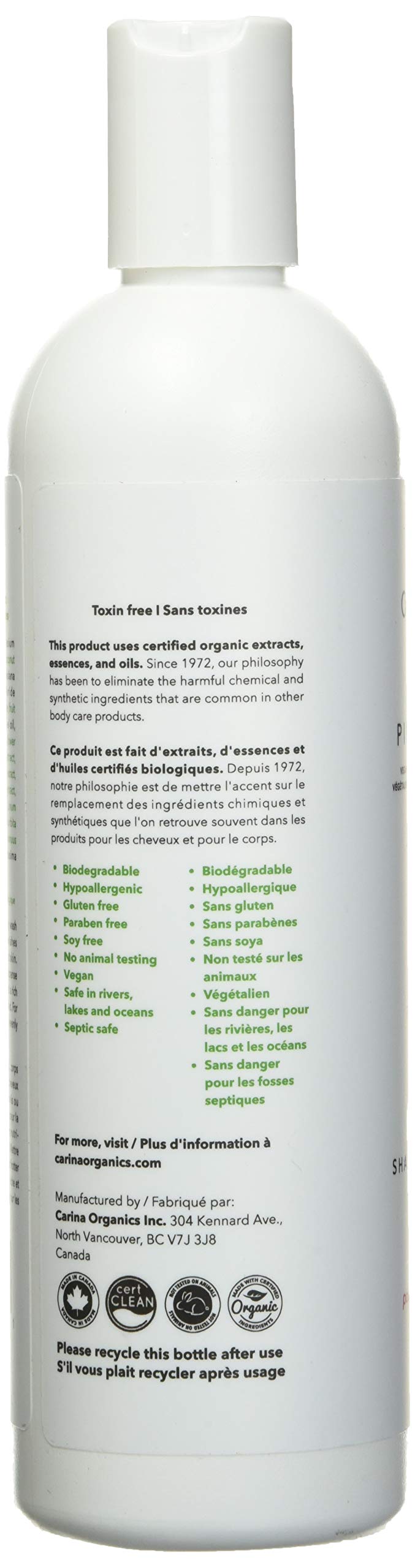 Carina Organics, application facile, mousse légère pour cheveux et peau sensible