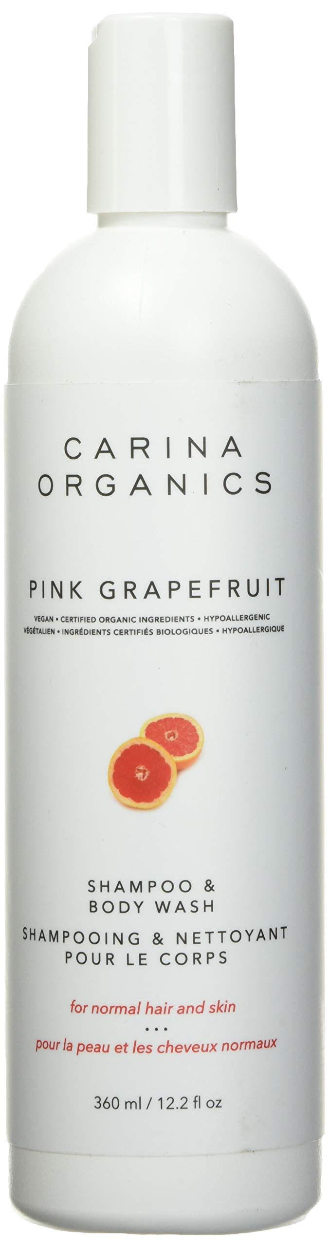 Carina Organics Shampoing Pamplemousse Rose – bouteille prête à l'usage quotidien