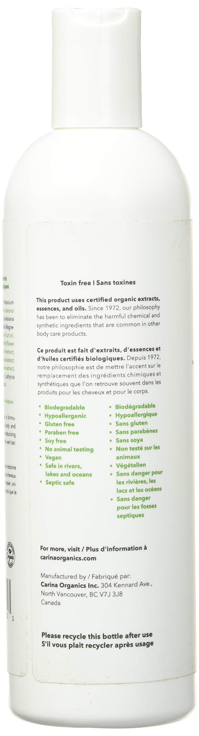 Carina Organics Sweet Pea Shampoo Daily – étiquette florale expérience parfumée délicate
