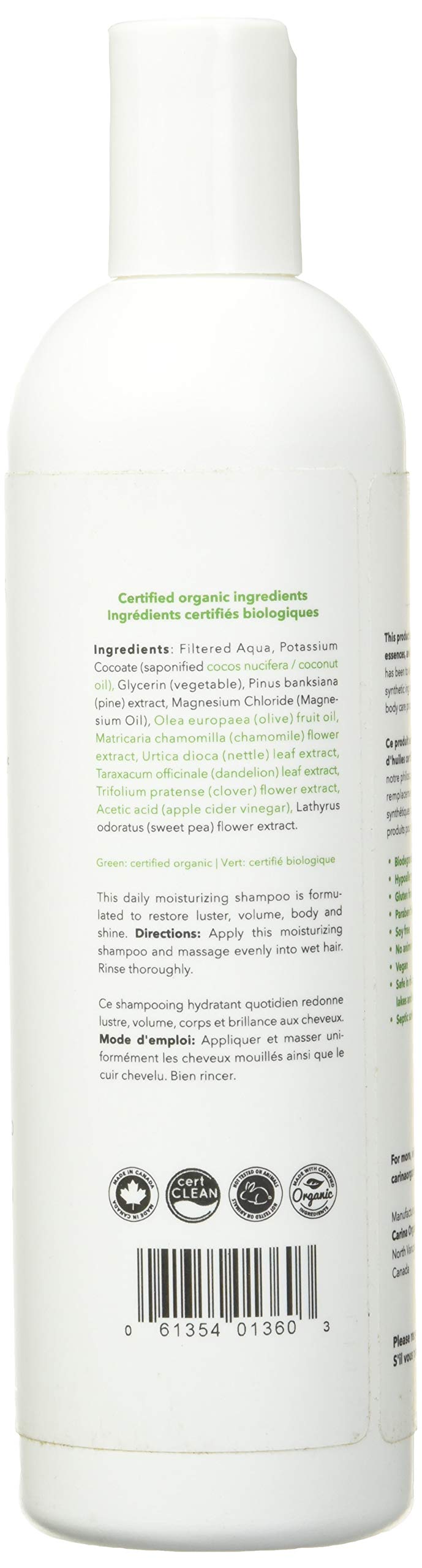 Carina Organics Sweet Pea Shampoo Daily – mousse légère prête à l’application