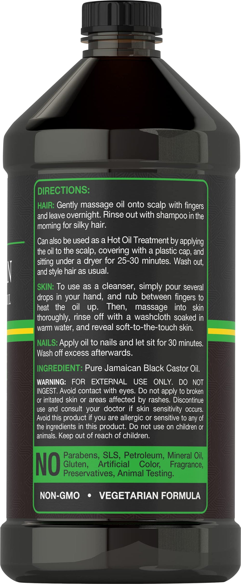 Application capillaire douce avec l huile ricin noir jamaïcaine Carlyle